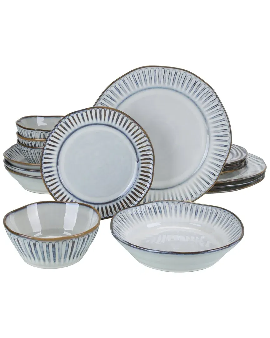 16pc Colonnade Dinnerware Set - Cream, Stoneware