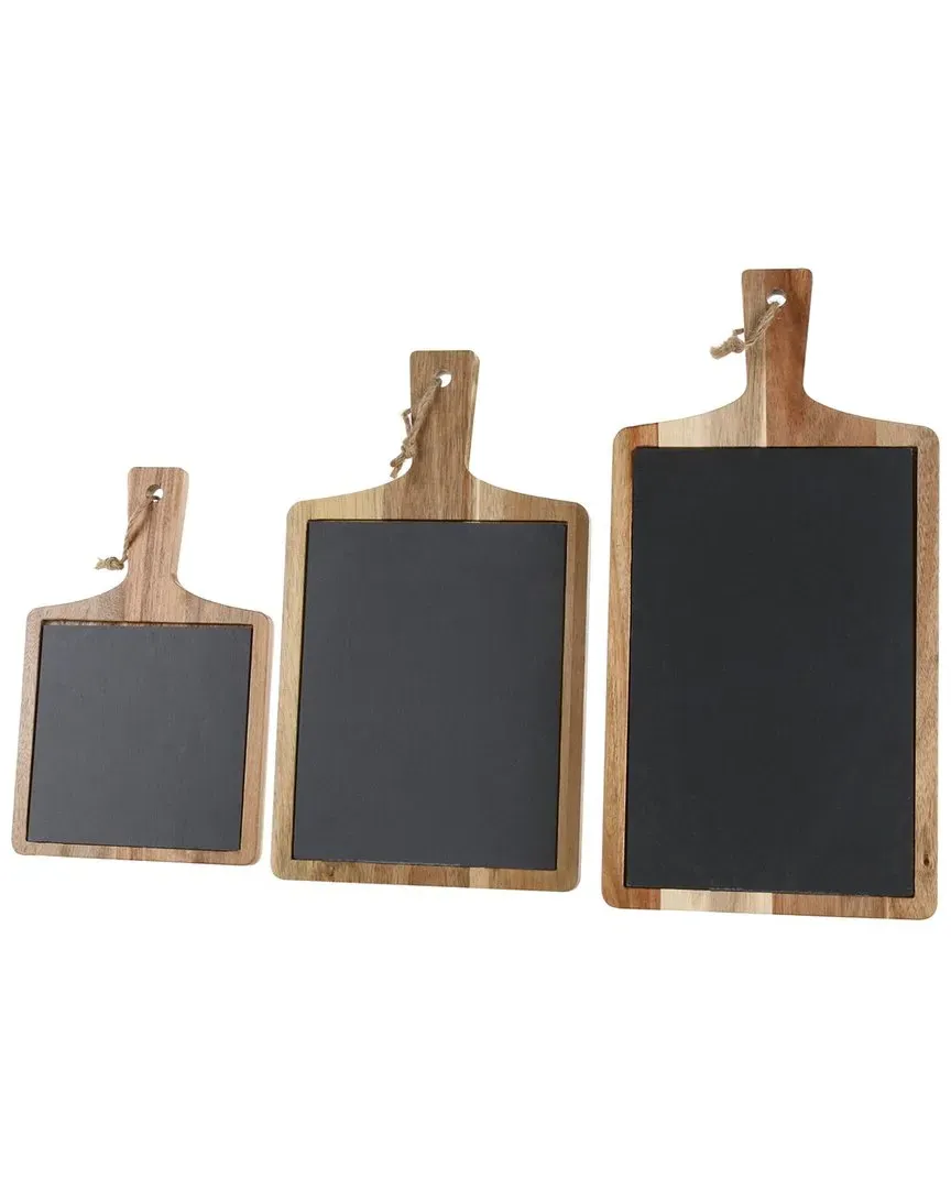 3-Piece Rectangular Serving Board Set - Natural, Acacia Wood image