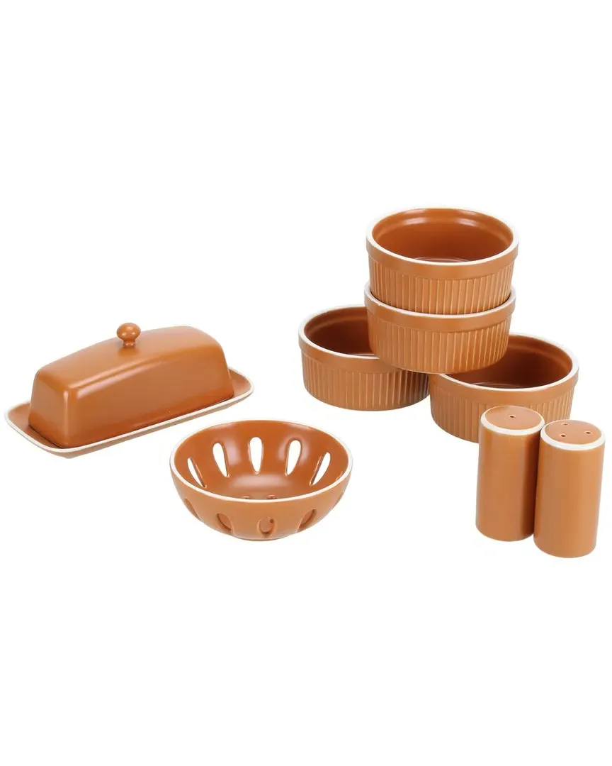 7pc Terracotta Tabletop Set - Terracotta, Stoneware