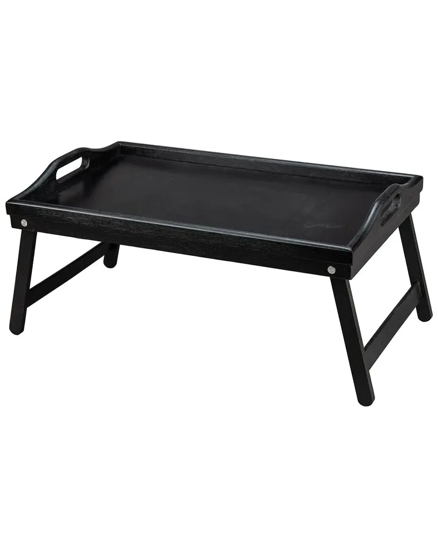 Bamboo Folding Breakfast Tray - Black image