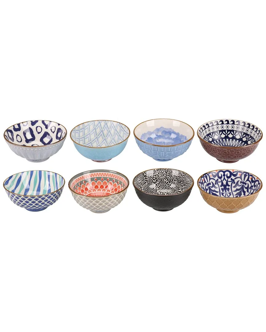 Casper & Cheyenne 8pc Fashion Bowl Set - Multi, Stoneware image