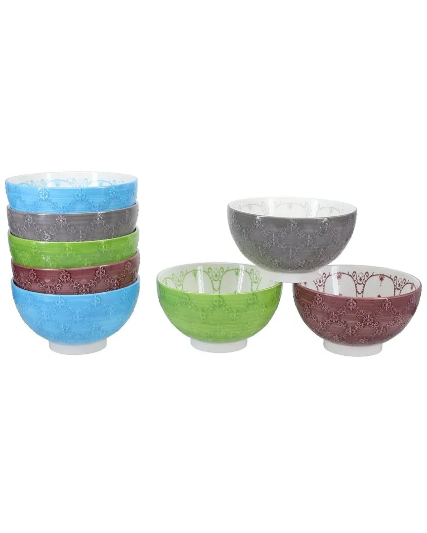 Emeline 8pc Bowl Set - Multi, Stoneware
