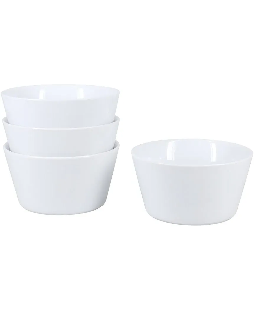 Oslo Individual Soufflé Dishes Set of 4 - White, Porcelain image
