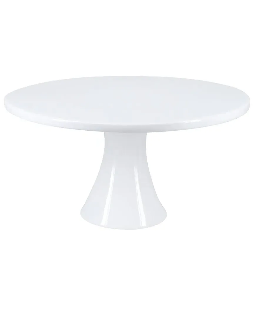 Round Cake Stand - White, Porcelain image