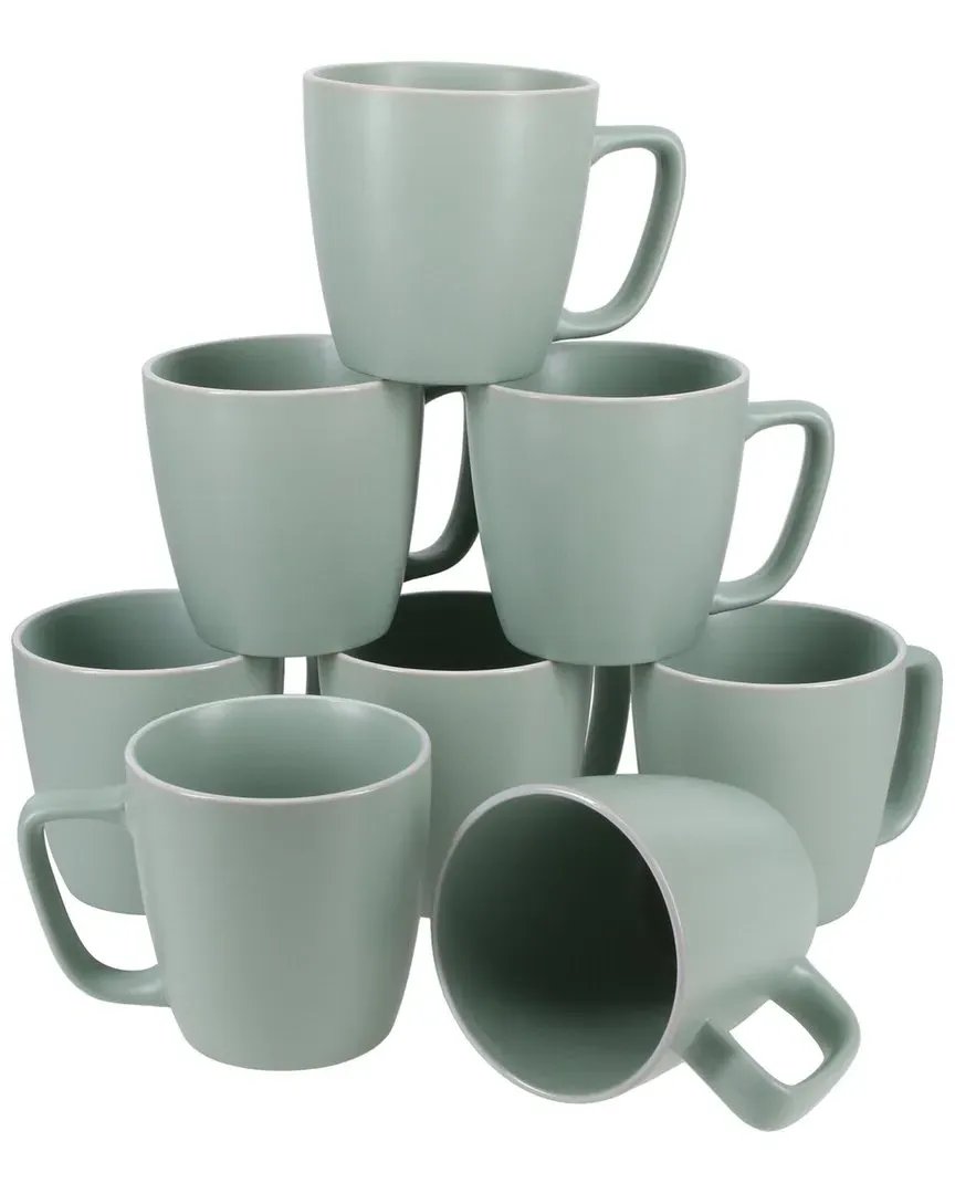 Tempo 8-Piece Mug Set - Sage, Stoneware image