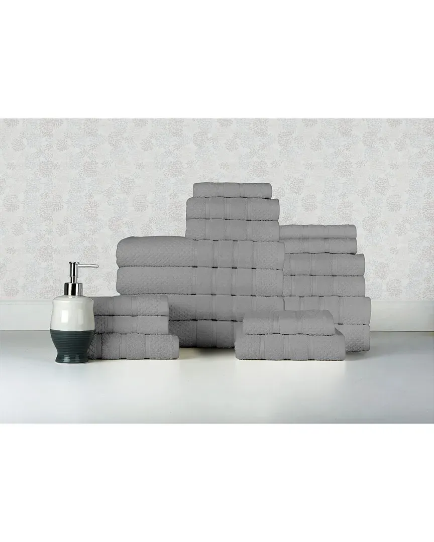 18pc Egyptian Cotton Towel Set - Popcorn Grey
