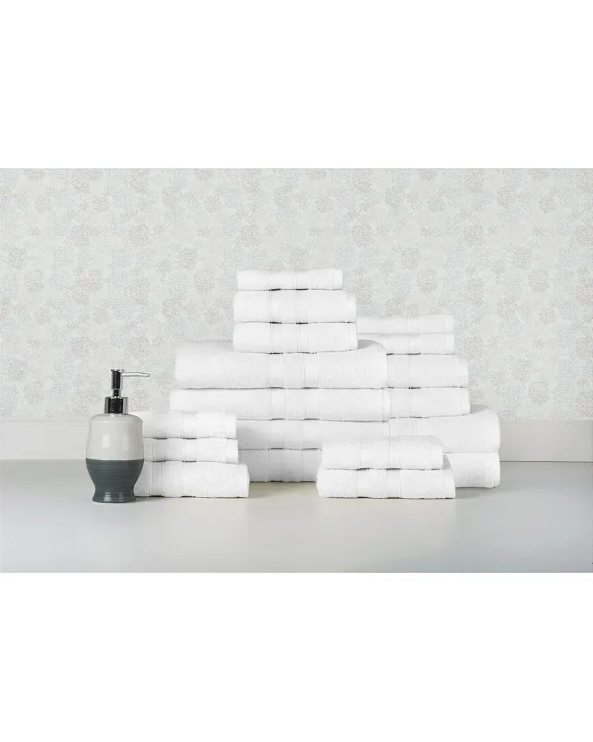 18pc Egyptian Cotton Towel Set - White
