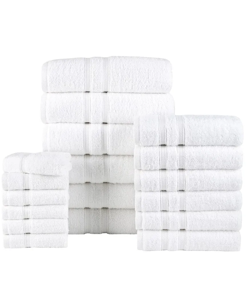 18pc Zero Twist Towel Set - White, Egyptian Cotton