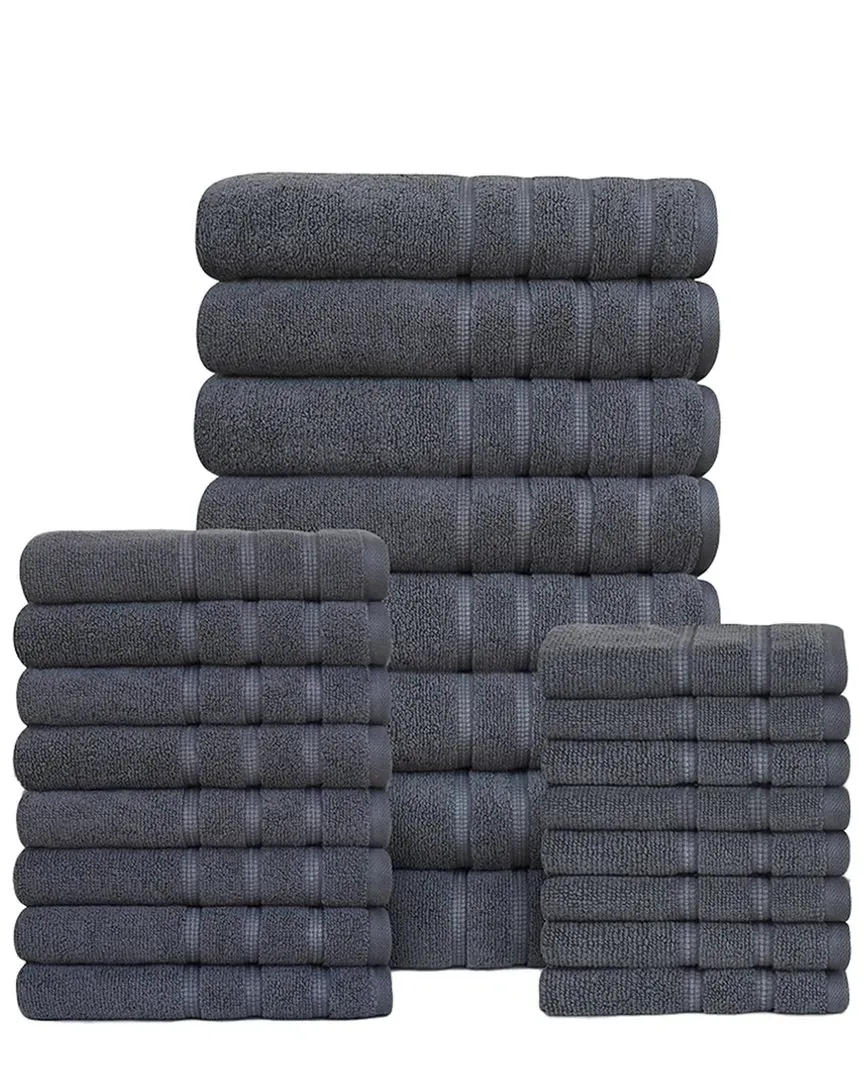 24pc Zero Twist Towel Set - Gray, Egyptian Cotton image