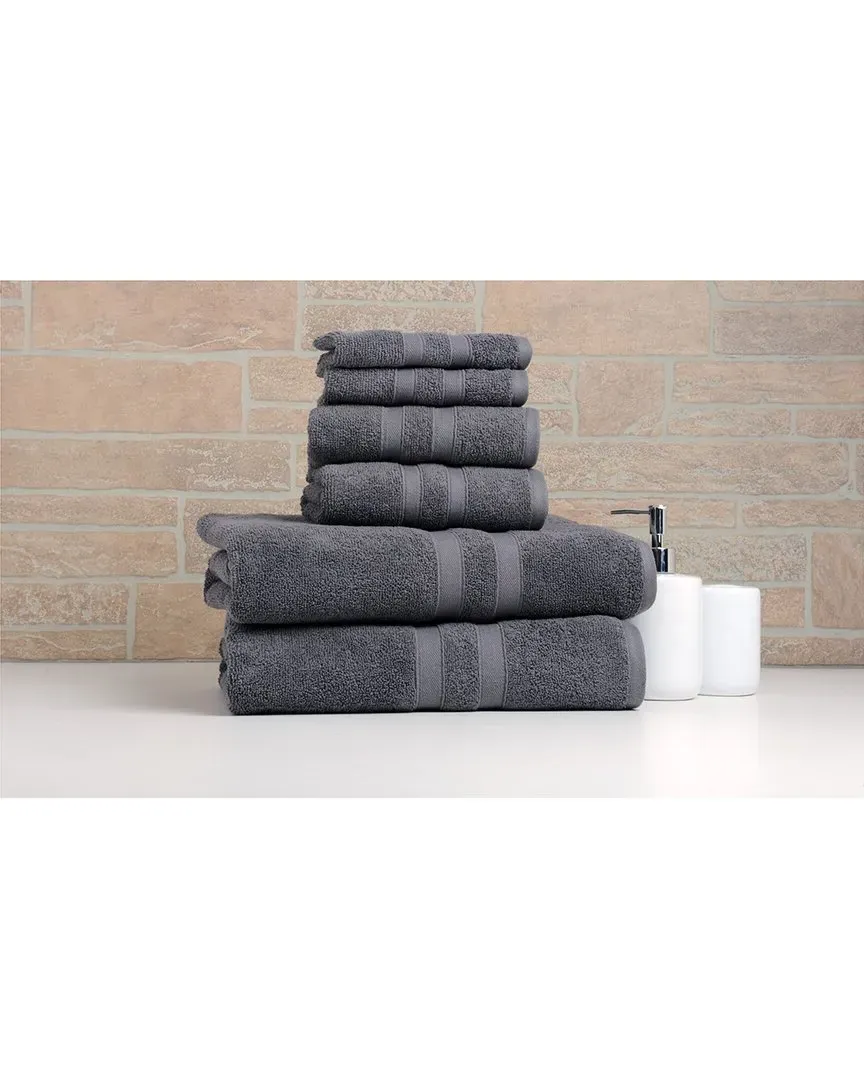 6pc Egyptian Cotton Towel Set - Charcoal image