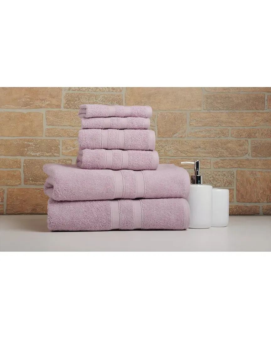 6pc Egyptian Cotton Towel Set - Dusky Mauve