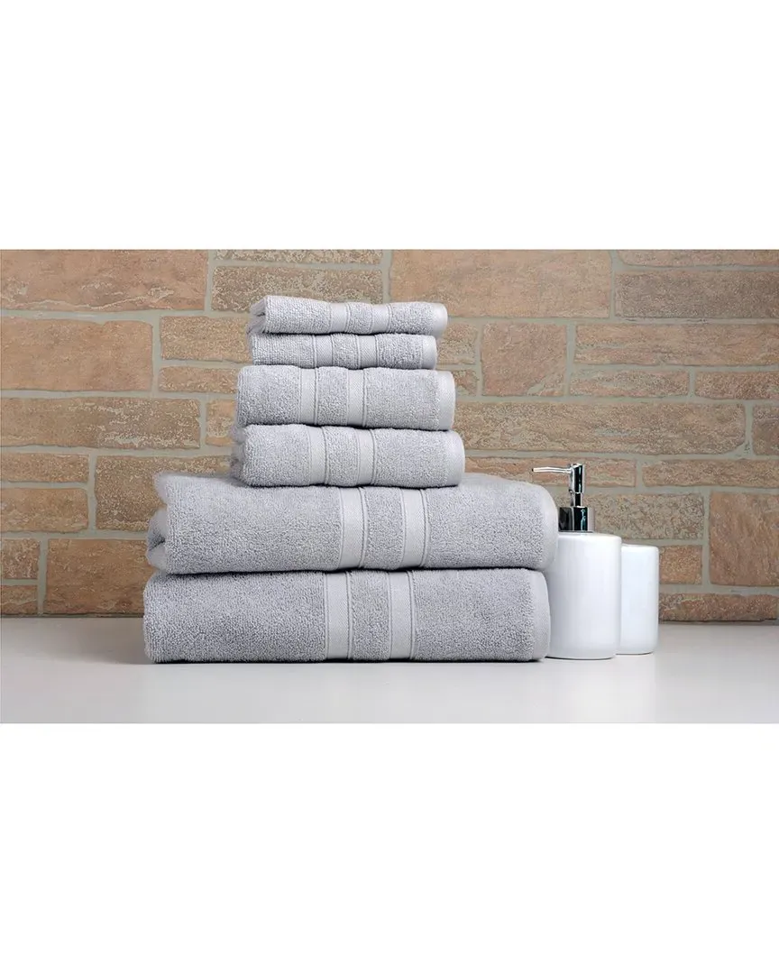 6pc Egyptian Cotton Towel Set - Seal Grey
