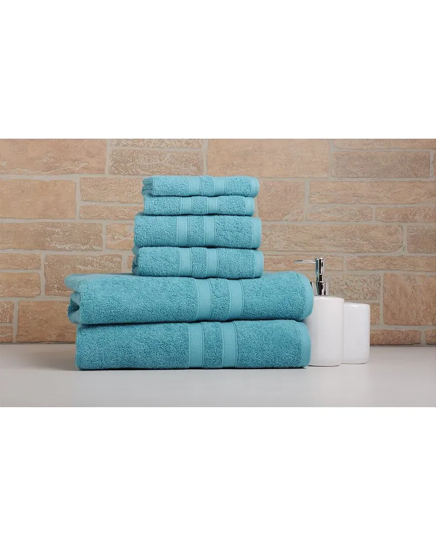 6pc Egyptian Cotton Towel Set - Teal