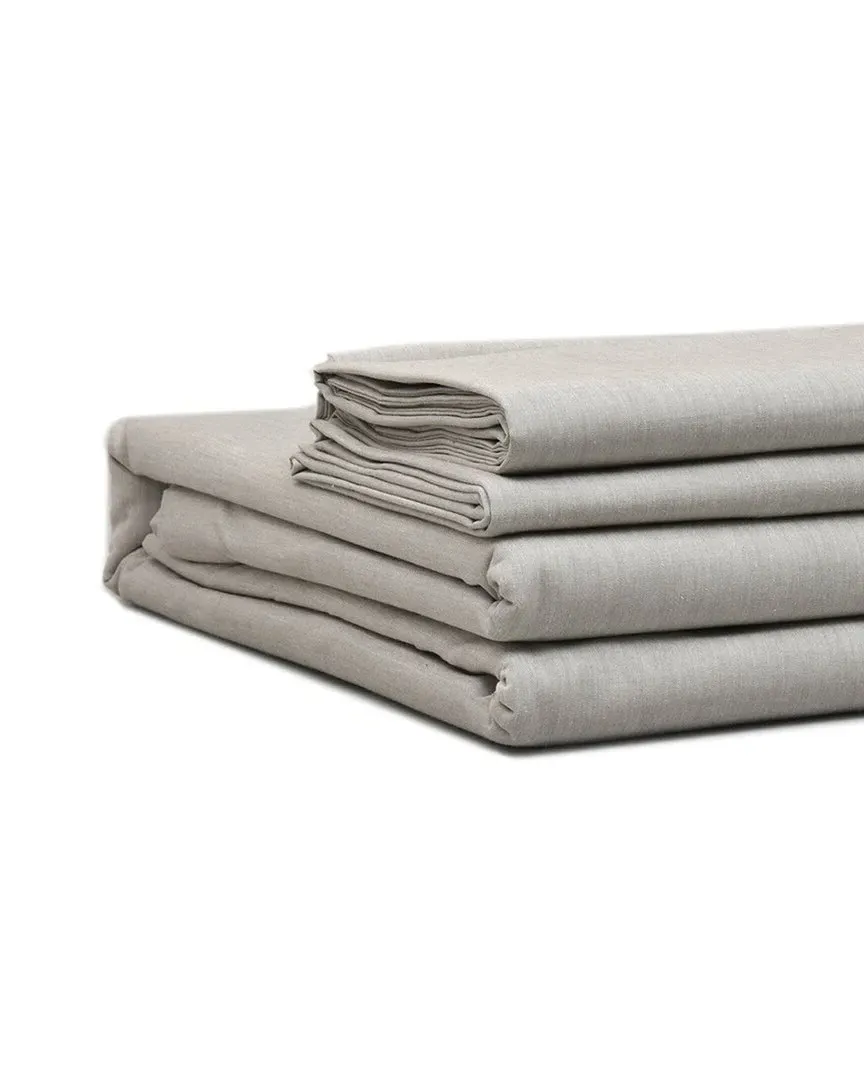 Bombacio Linens King Pillowcase Set - Grey, Cotton image