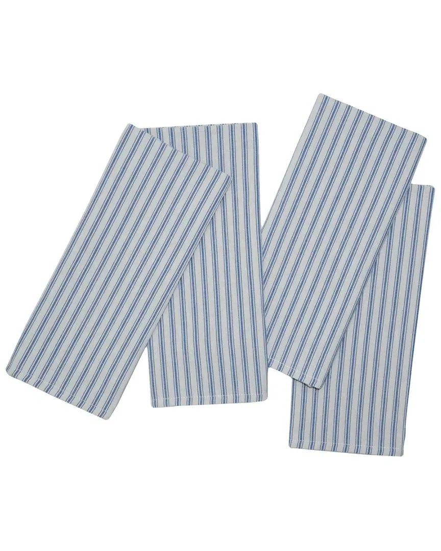 Columni Set of 4 Napkins - Blue, Cotton image