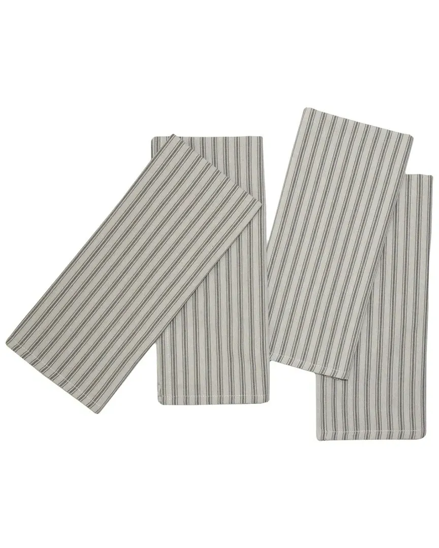 Columni Set of 4 Napkins - Grey, Cotton