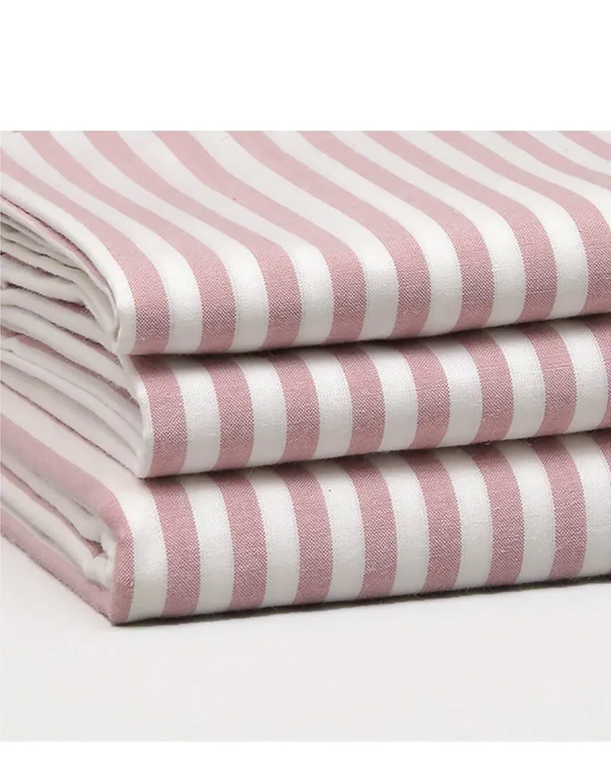 Stripes Queen Duvet Set - Blush, Cotton
