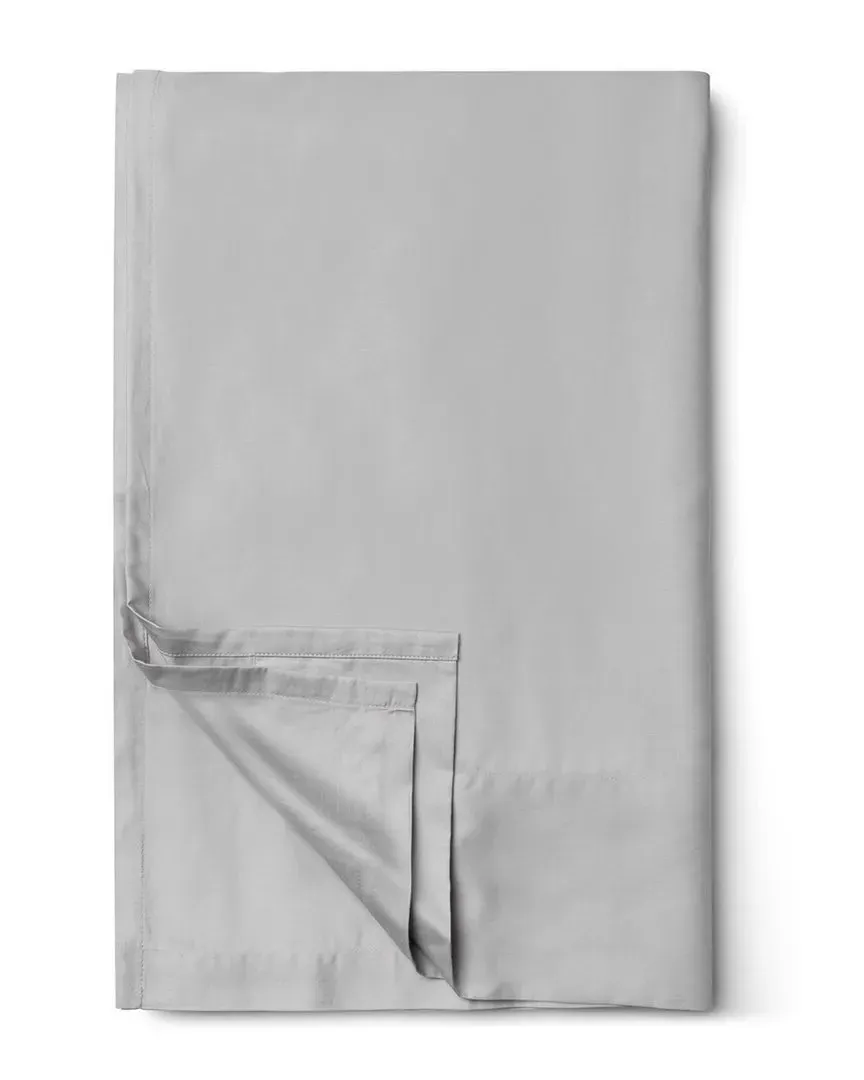 Sunrise Cloud Sateen Flat Sheet - Grey, Cotton