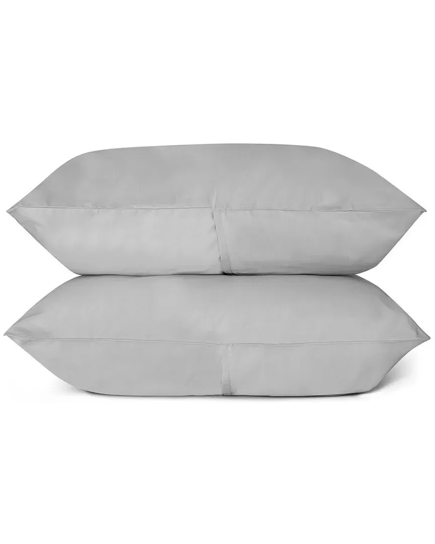 Sunrise Cloud Sateen Pillow Cases Set - Grey, Cotton image
