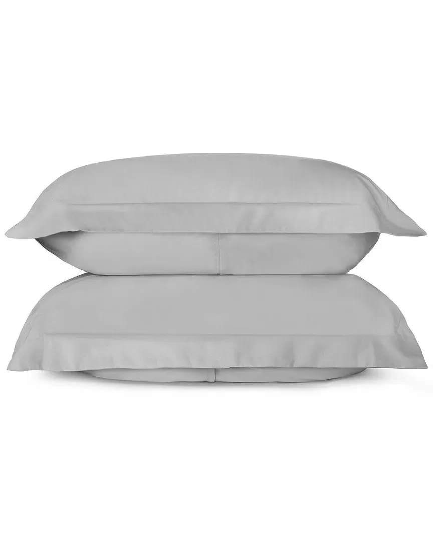 Sunrise Cloud Sateen Pillow Shams Set - Grey, Cotton