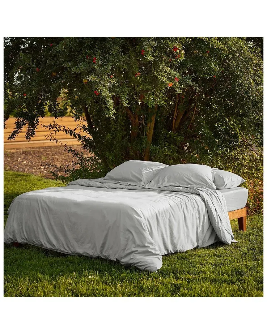 Sunrise Sateen Duvet Cover - Cloud Grey, Cotton image
