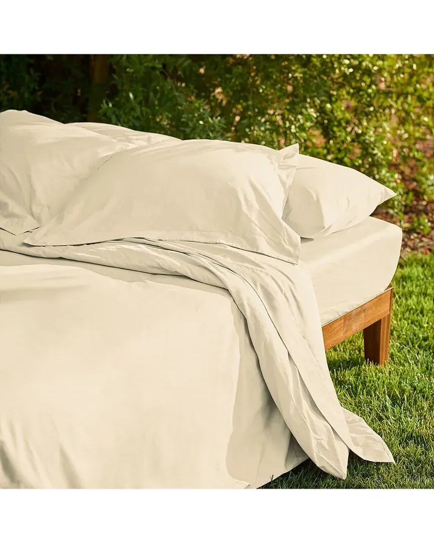 Sunrise Sateen Fitted Sheet - Ivory, Cotton