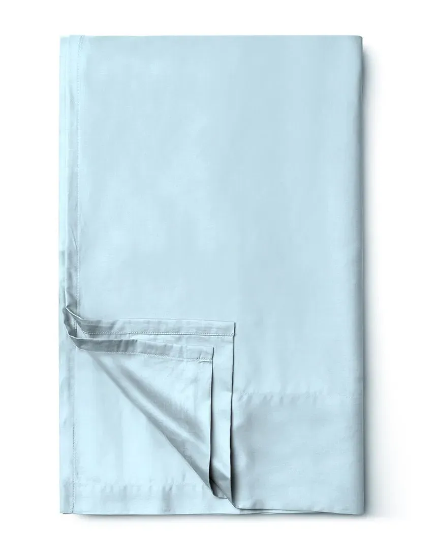 Sunrise Sky Sateen Flat Sheet - Blue, Cotton