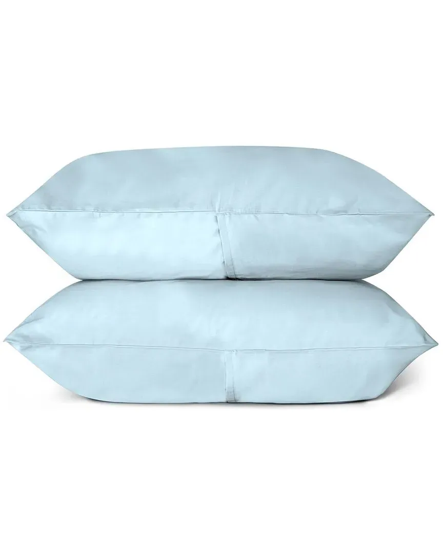 Sunrise Sky Sateen Set of 2 Pillow Cases - Blue, Cotton image
