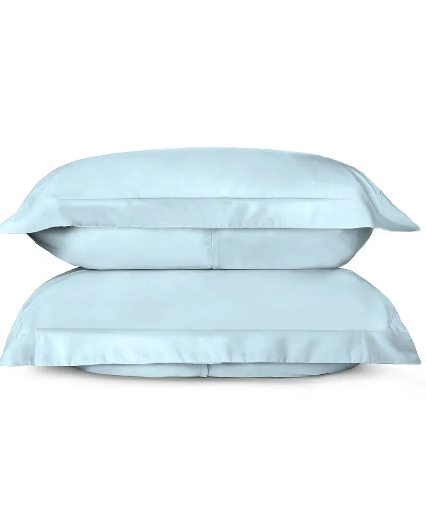 Sunrise Sky Sateen Set of 2 Pillow Shams - Blue, Cotton