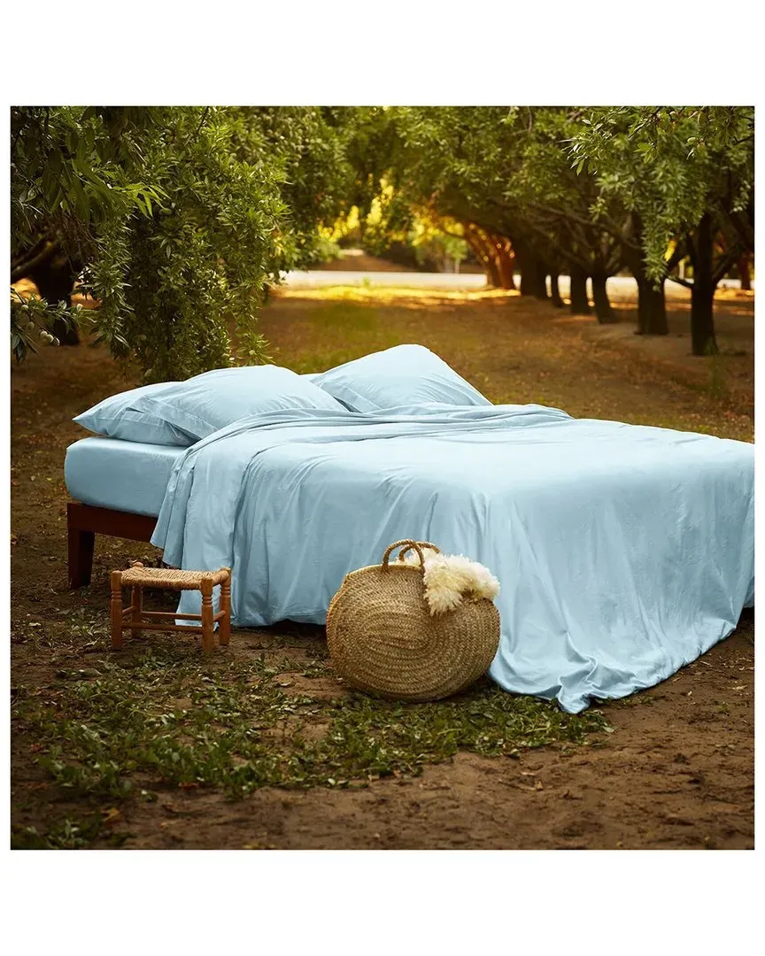 Sunset Brushed Cotton Percale Duvet Cover - Blue