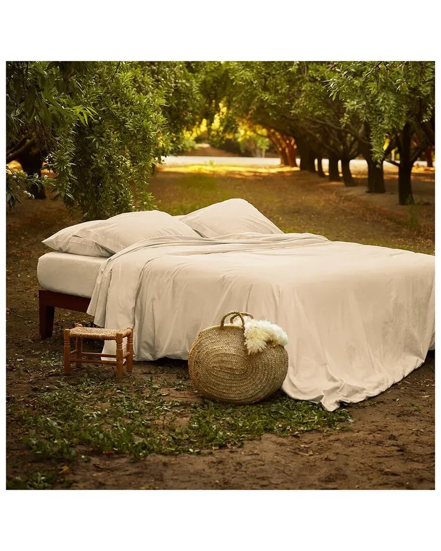 Sunset Brushed Cotton Percale Duvet Cover - Sand