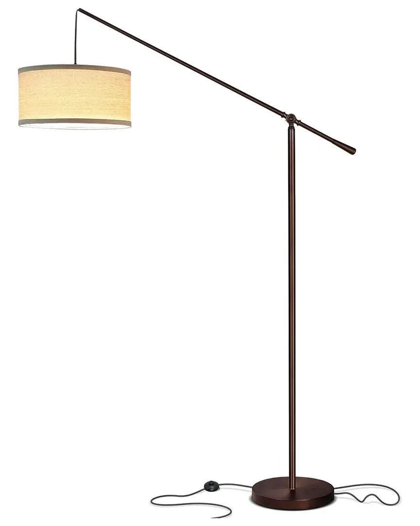 Hudson LED Floor Lamp with Adjustable Arm - Bronze, Metal