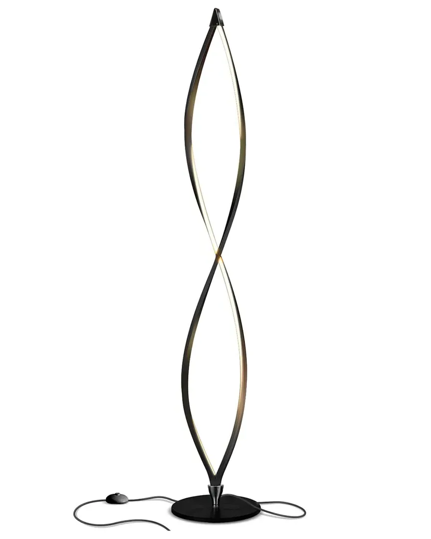 Twist LED Floor Lamp with Dimmer - Black image