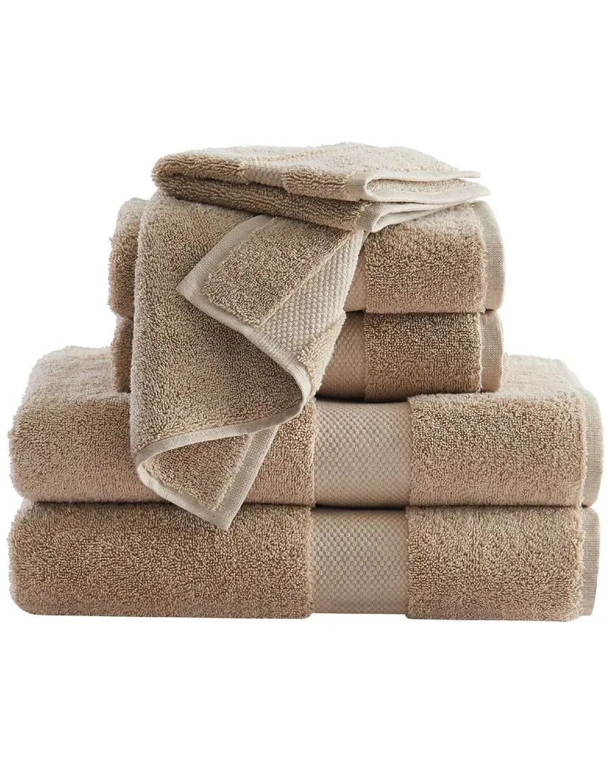 6-Piece Towel Set - Khaki, Turkish Cotton image