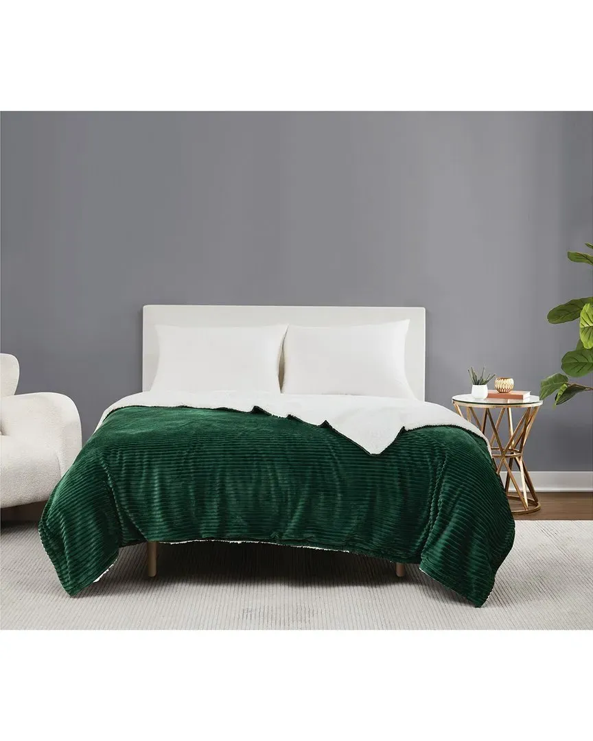 Corduroy Blanket - Green, Polyester