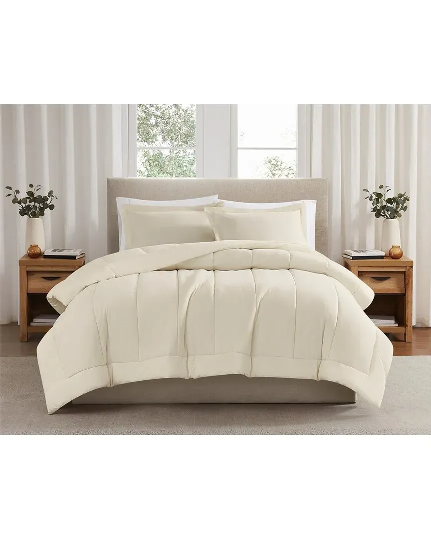 Cotton Percale Comforter Set - Chalk
