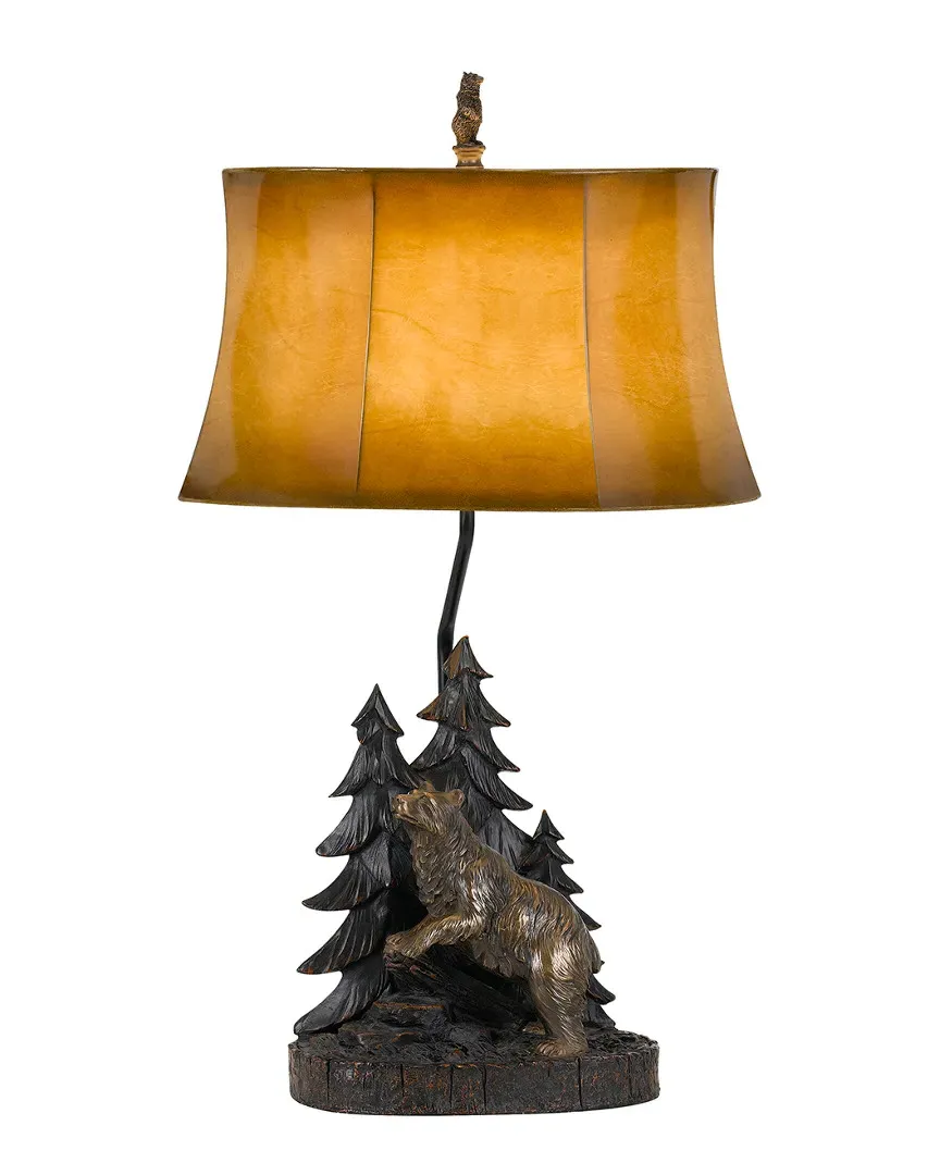 3-Way Forest Resin Table Lamp - Antique Bronze
