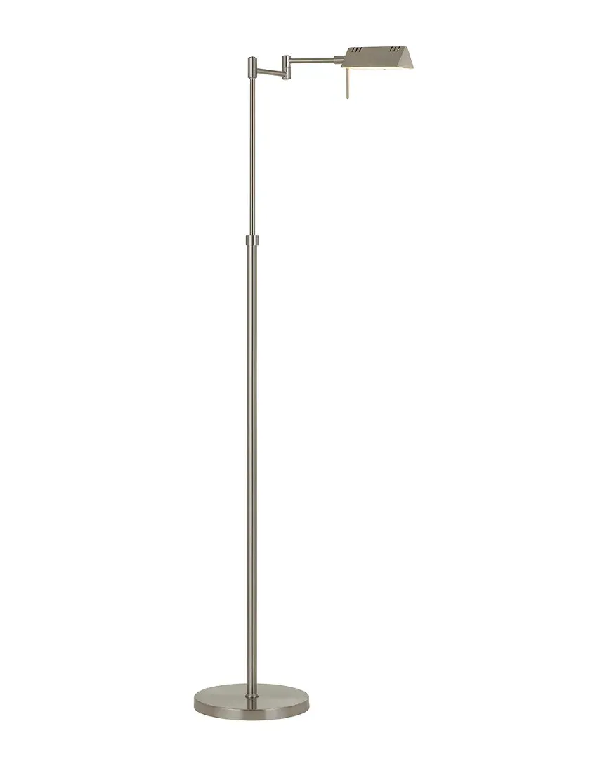 Clemson Metal Floor Lamp - Brushed Steel