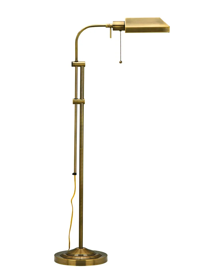 Pharmacy Floor Lamp with Adjustable Pole - Antique Bronze