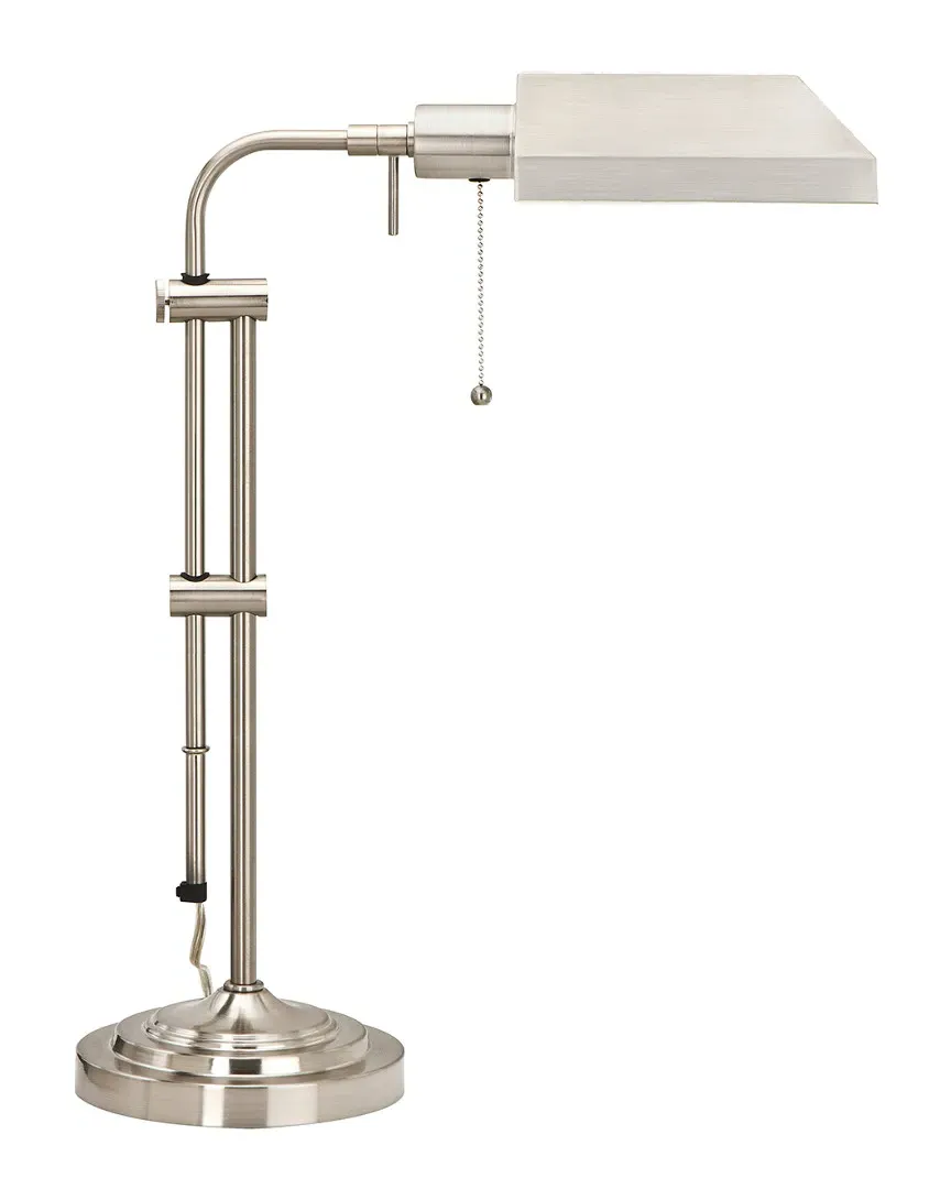 Pharmacy Table Lamp with Adjustable Pole - Brushed Steel image