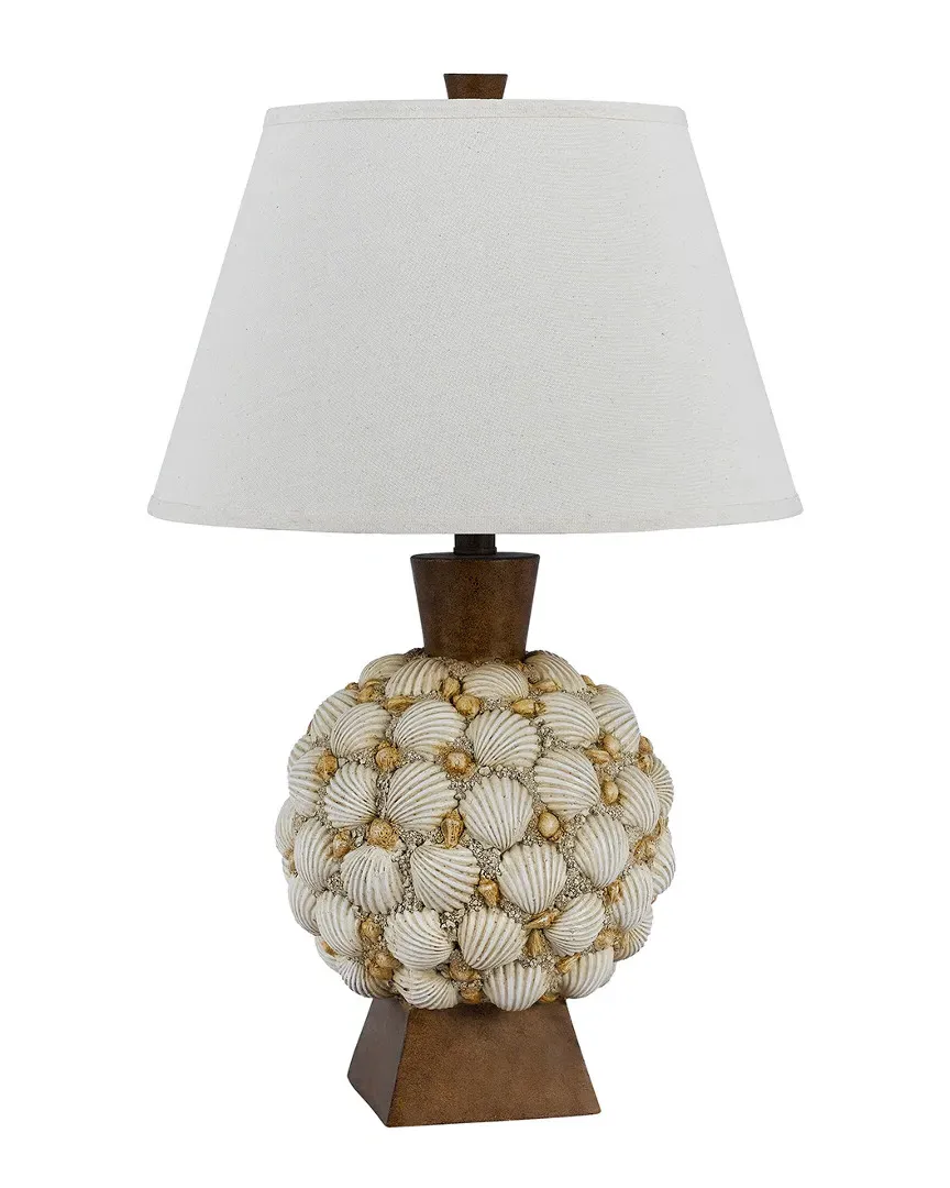 Seashell Resin Table Lamp - Off White image