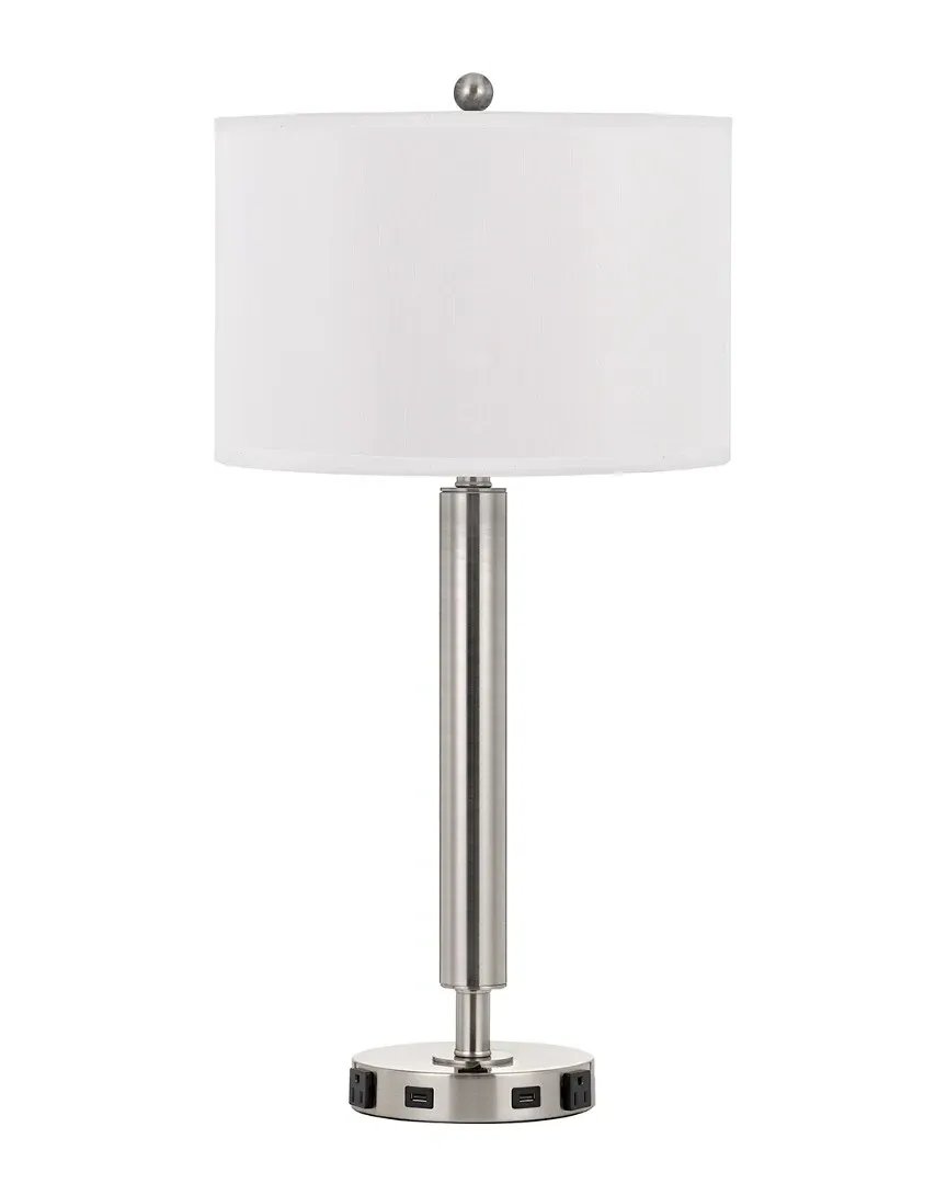 Single Light Metal Night Stand Lamp - Brushed Steel image