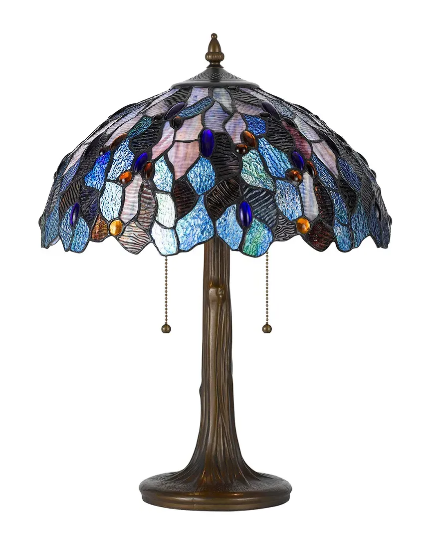 Tiffany Table Lamp - Antique Brass, Zinc