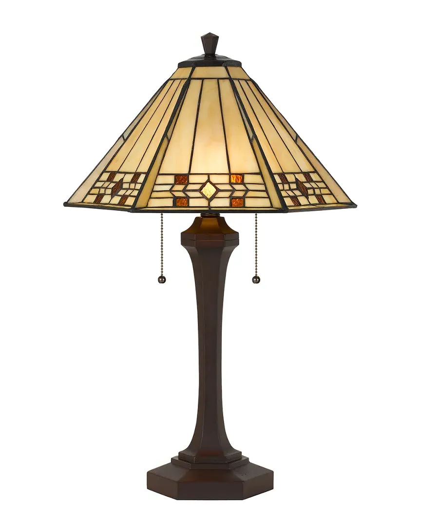 Tiffany Table Lamp - Matt Black, Resin