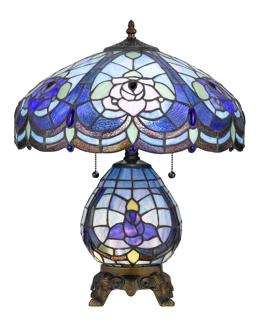 Tiffany Table Lamp - Multi Glass, Resin