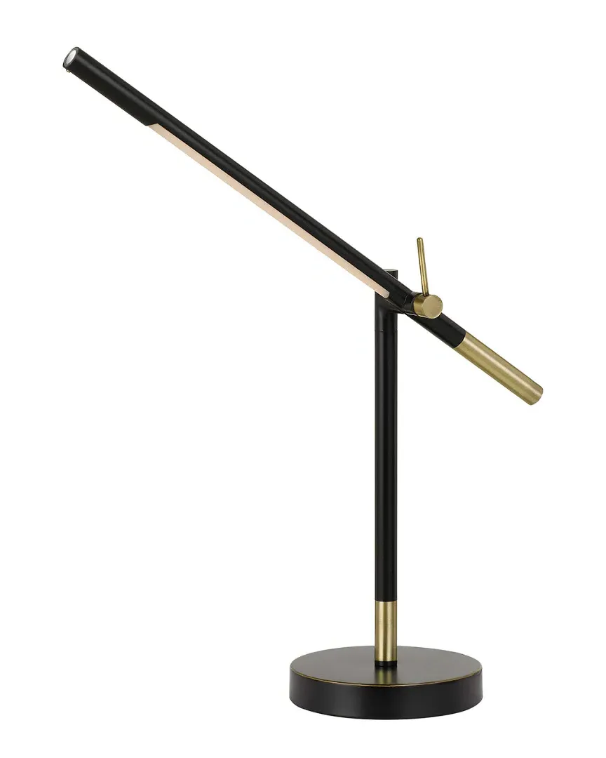 Virton Metal Desk Lamp - Black, Antique Brass image