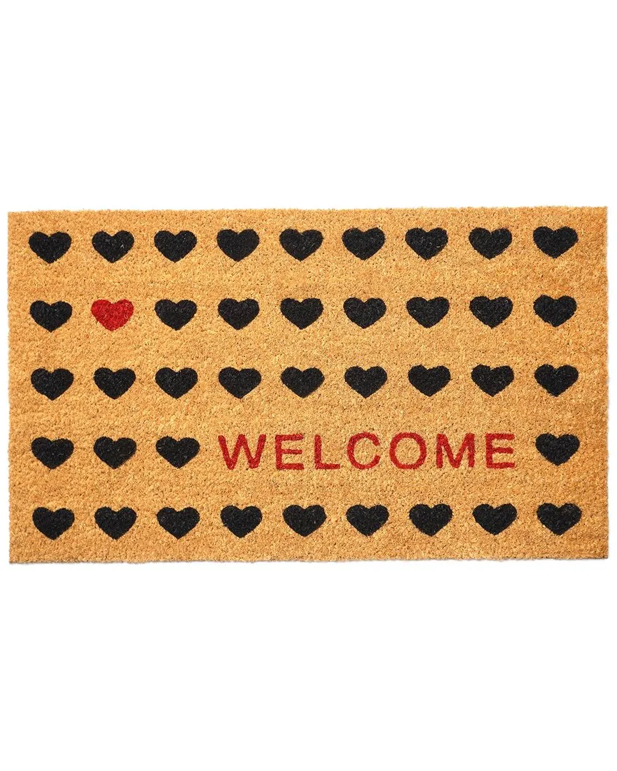 Heart Welcome Doormat - Natural, Coir image