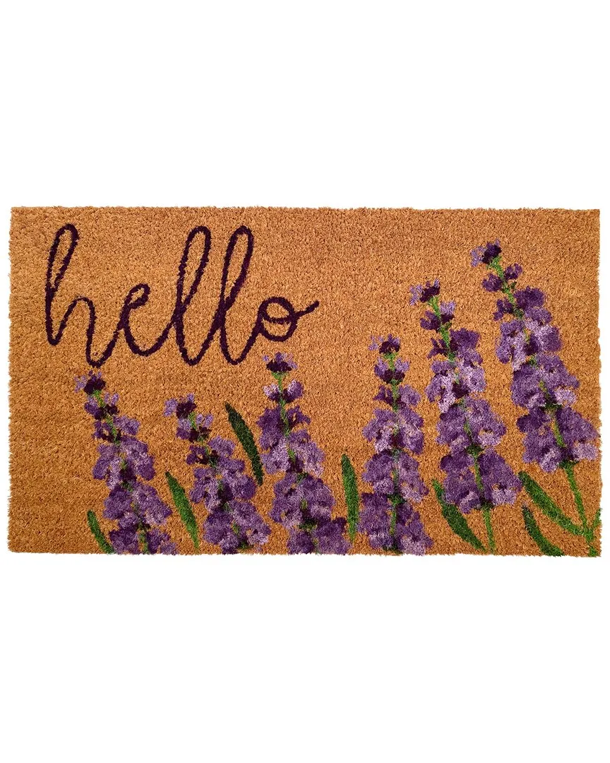 Lavender Hello Doormat - Multicolor, Coir image