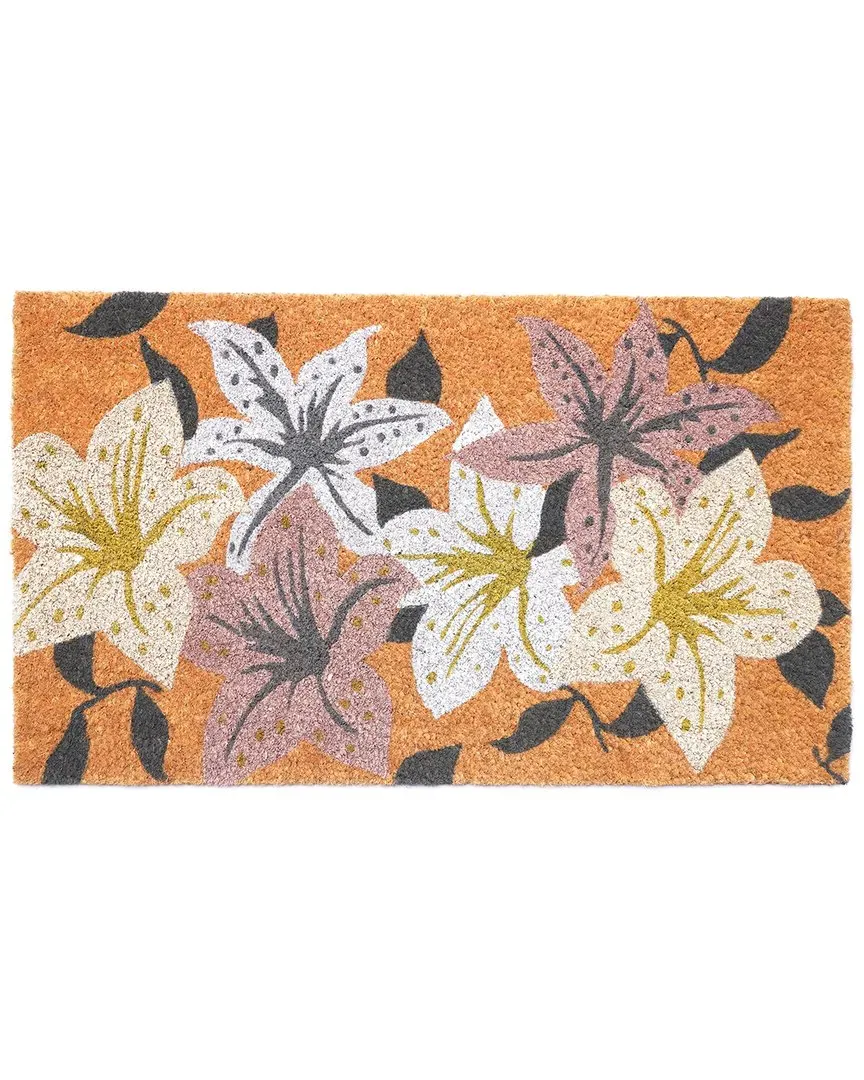 Lovely Lilies Doormat - Natural, Coir image
