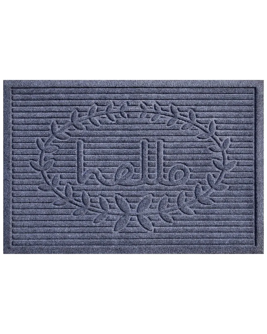 Poly Hello Indoor/Outdoor Mat - Dark Grey